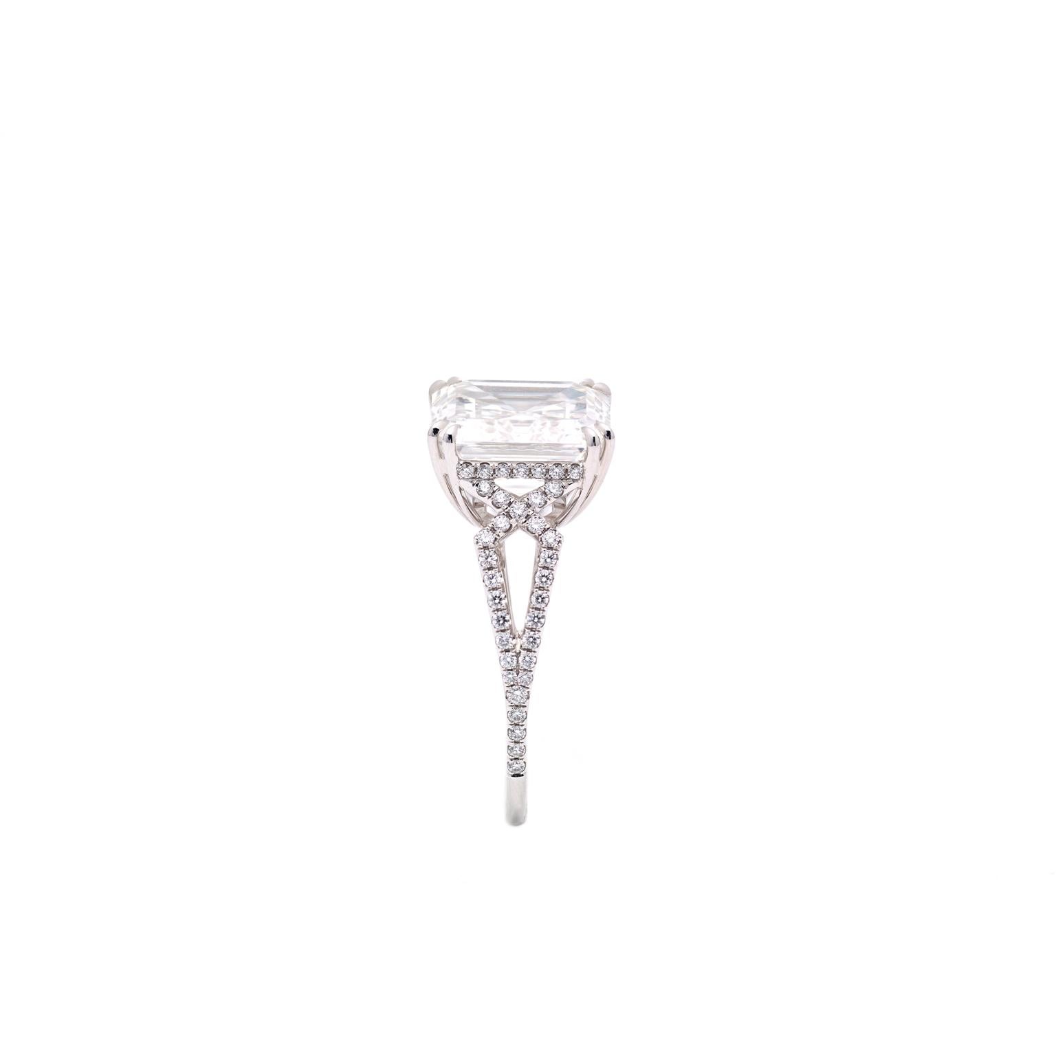 GIA Certified 5 Carat White Diamond, Asscher Cut, G Color, VS1 im Zustand „Neu“ im Angebot in Florence, Tuscany