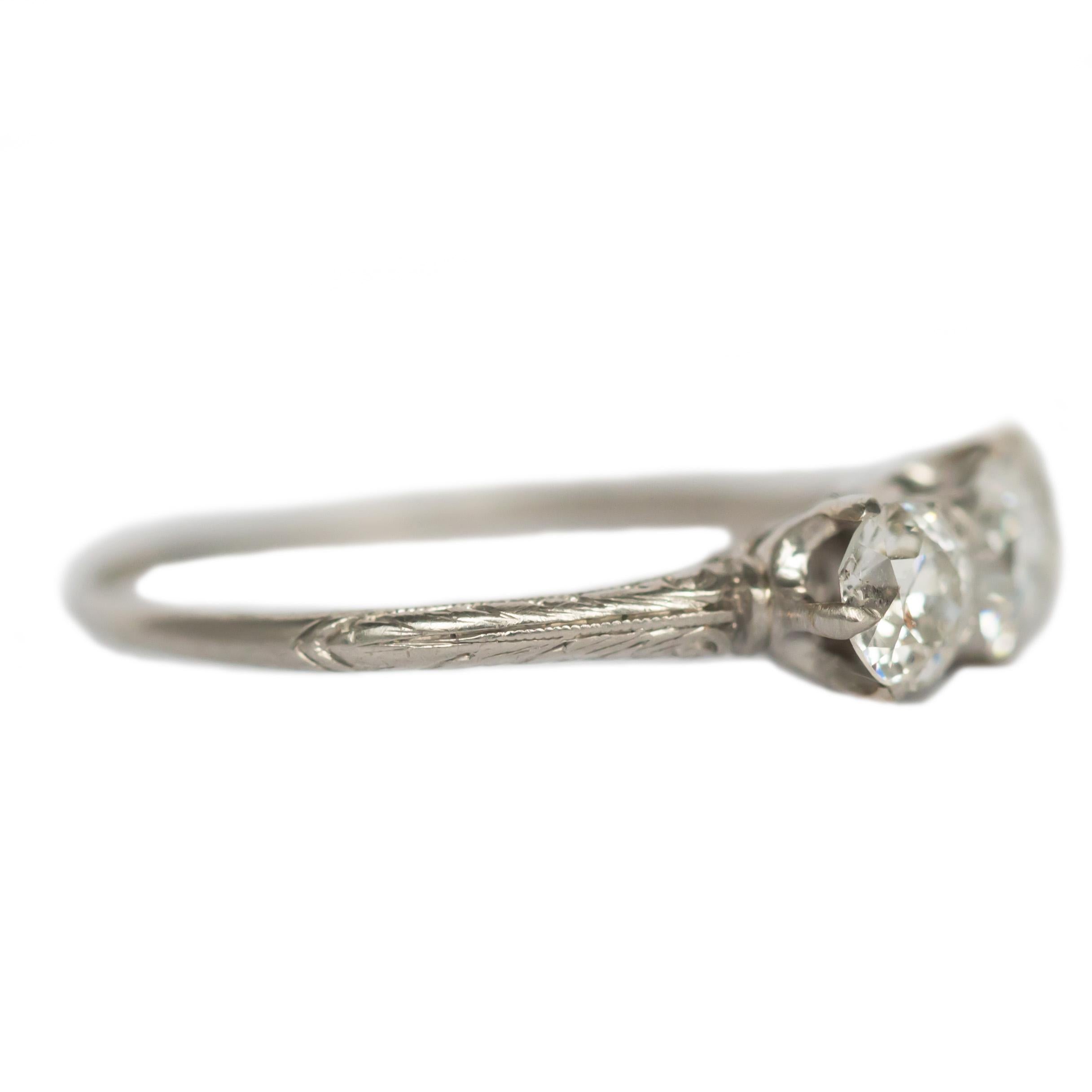 Edwardian GIA Certified .50 Carat Diamond Platinum Engagement Ring