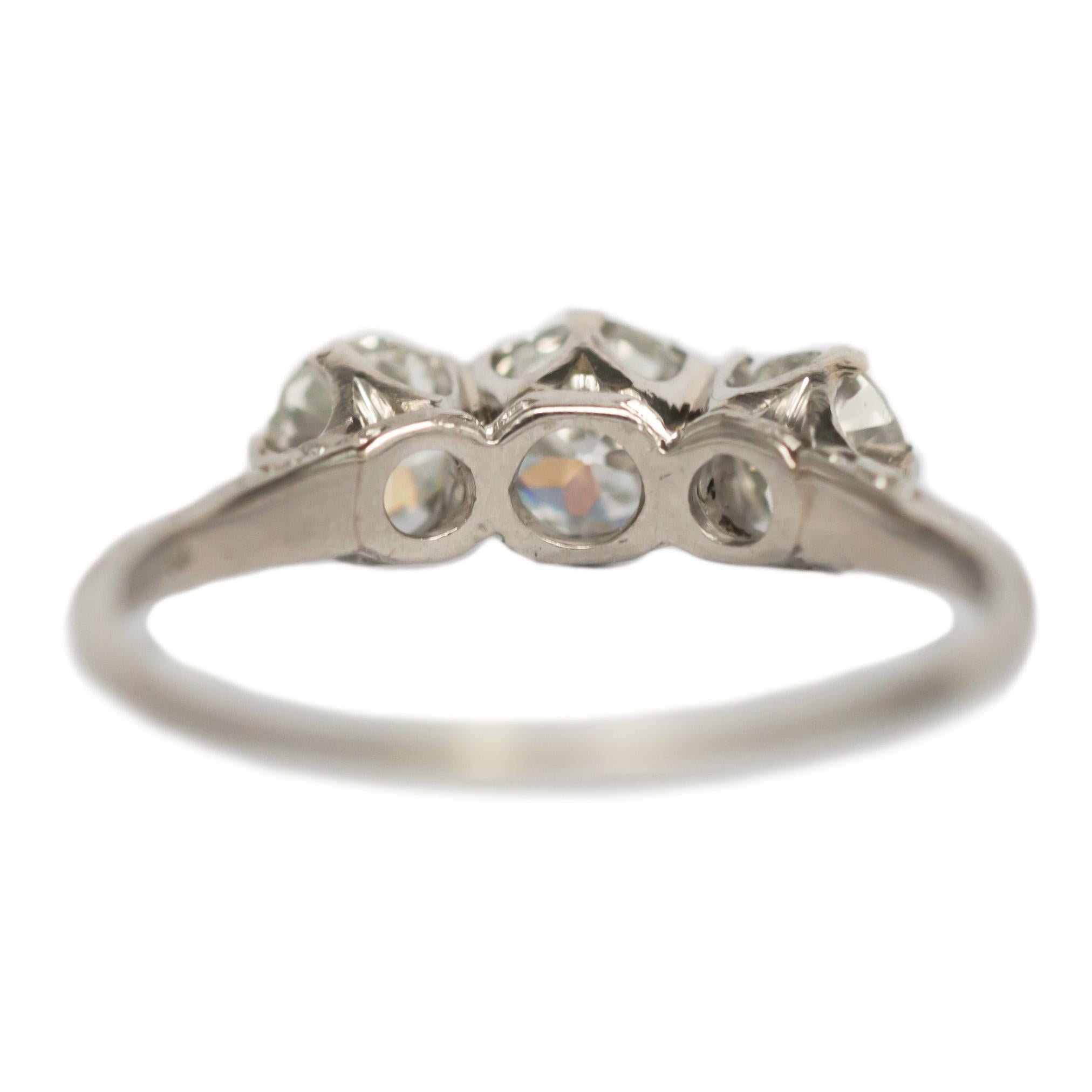GIA Certified .50 Carat Diamond Platinum Engagement Ring In Good Condition In Atlanta, GA