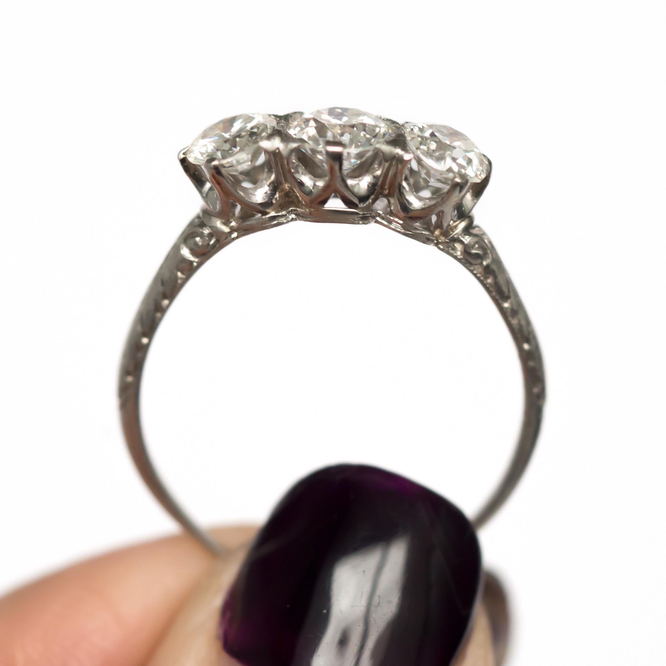 GIA Certified .50 Carat Diamond Platinum Engagement Ring 1
