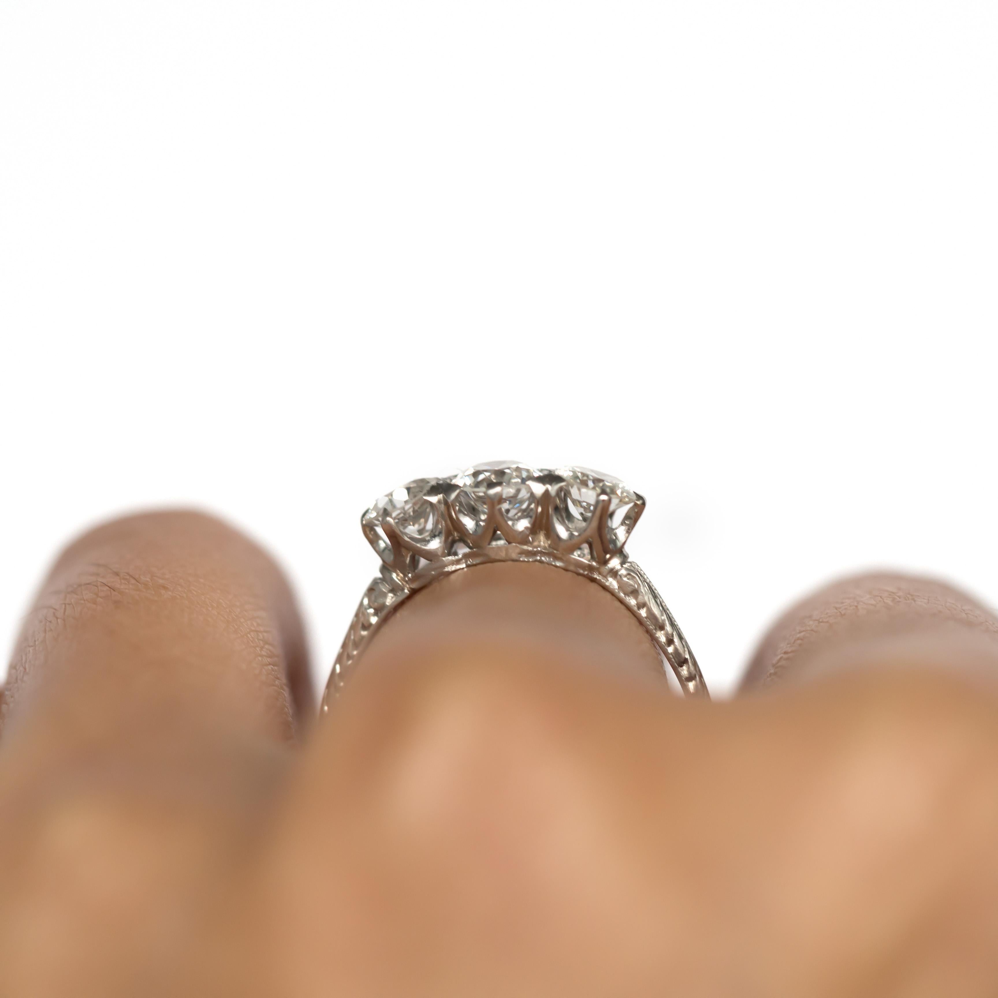 GIA Certified .50 Carat Diamond Platinum Engagement Ring 4
