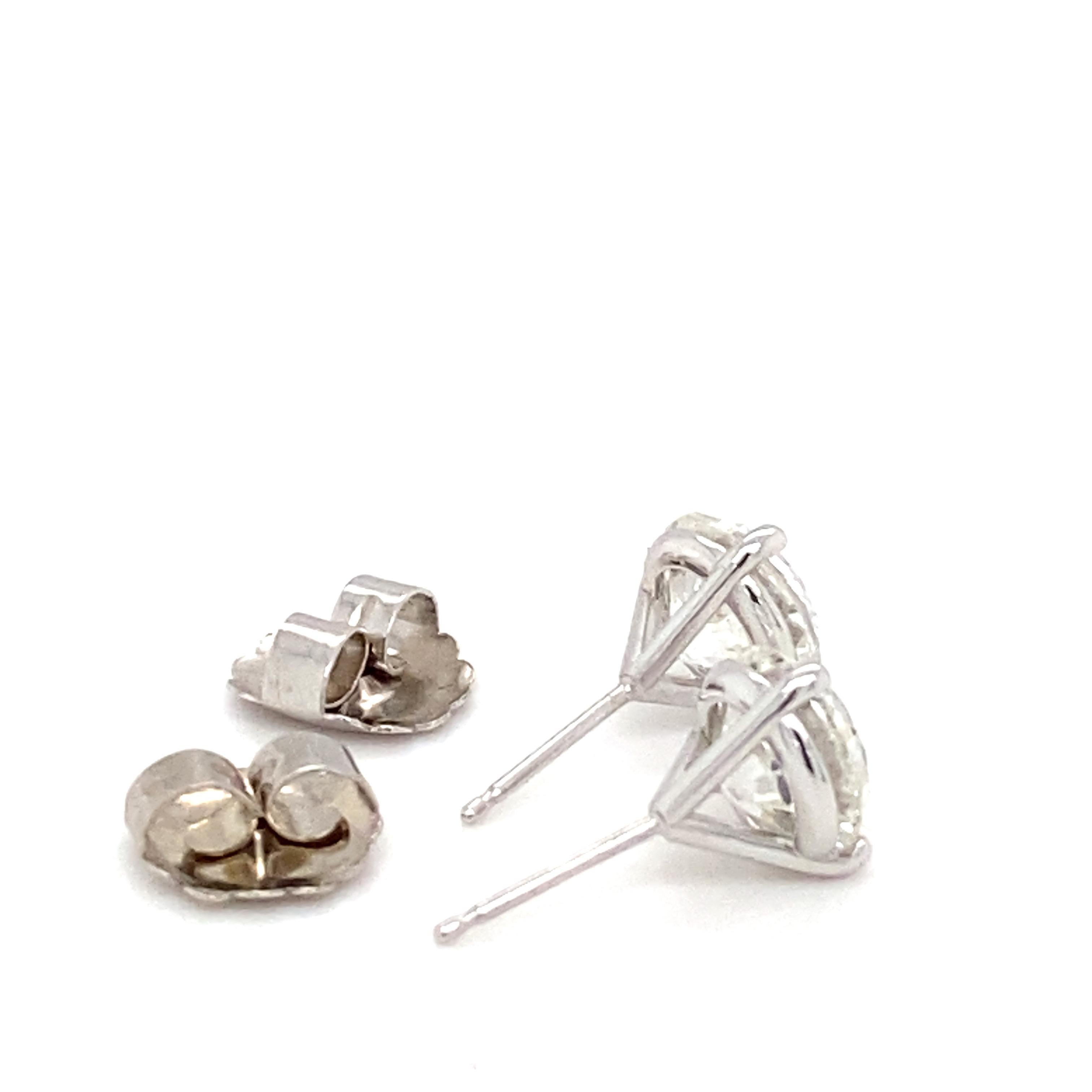 GIA Certified 5.00 Carat Brilliant Cut Diamond Stud Earrings For Sale 13