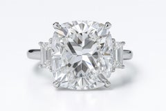 GIA Certified 5.00 Carat E Cushion Cut Diamond Ring