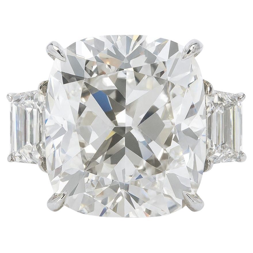 GIA Certified 5.00 Carat E VVS1 Cushion Cut Diamond Ring
