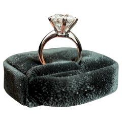 GIA Certified 5.00 Carat F SI1 Round Brilliant 6-Prong Diamond Ring in 18K Gold