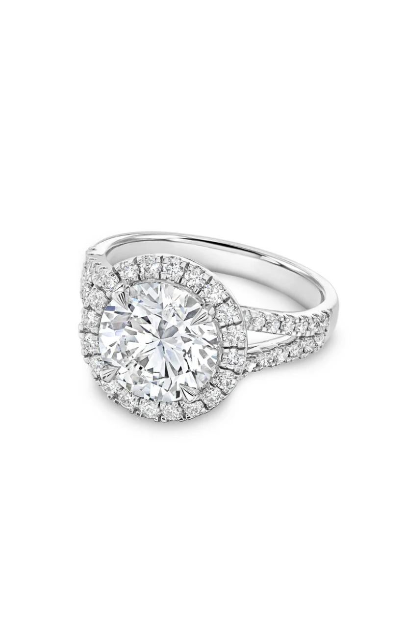 Bague solitaire en diamant certifié GIA de 5,00 carats de forme ronde Brillant 18K Neuf - En vente à Massafra, IT