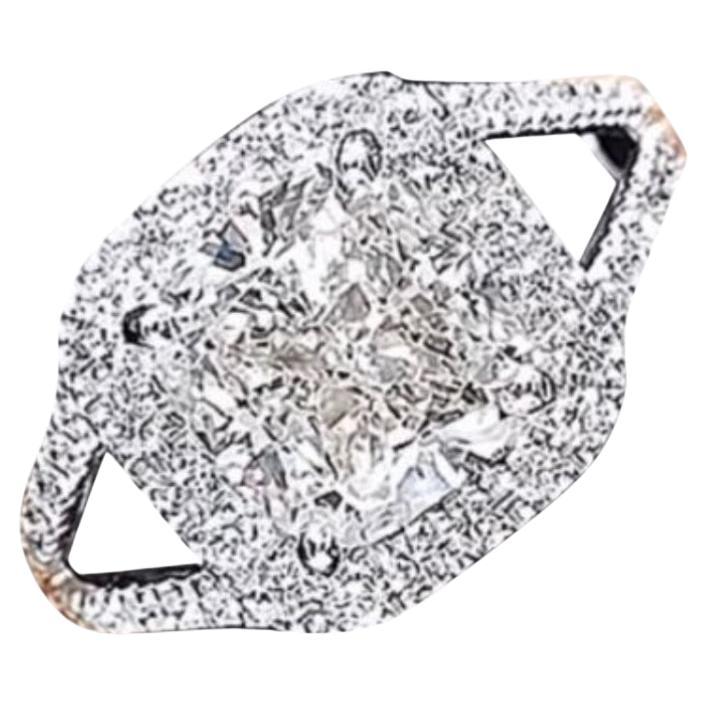 GIA Certified 5.00 Carats Cushion Shape Diamond 18K Gold Solitaire Ring