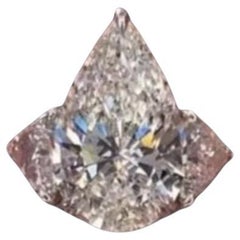 GIA zertifiziert 5,00 Karat E/VVS1 Birnenform Diamant 18K Gold Ring