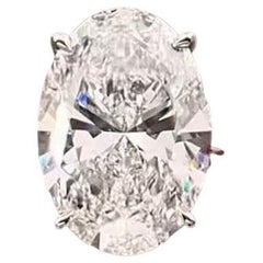 Anello solitario in oro 18K con diamante ovale certificato GIA da 5,00 carati F/VVS1