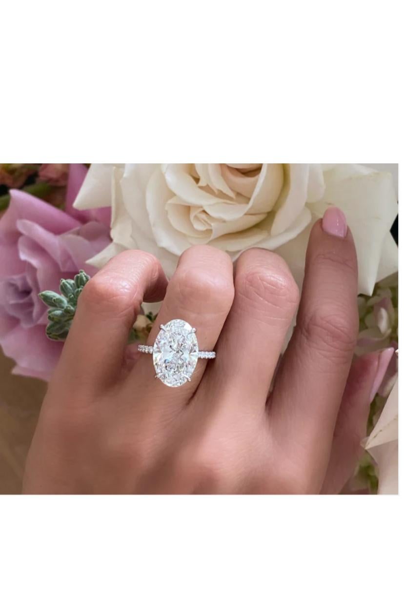 GIA zertifiziert 5,00 Karat FLAWLESS Klarheit E Farbe 18K Gold Solitär Ring im Zustand „Neu“ im Angebot in Massafra, IT