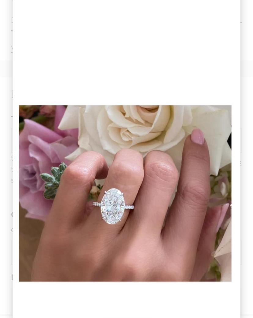 Anello solitario in oro 18 carati certificato GIA da 5,00 carati di purezza E senza difetti in vendita 2