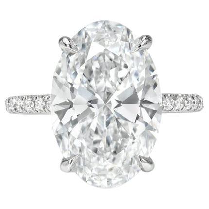 GIA zertifiziert 5,00 Karat FLAWLESS Klarheit E Farbe 18K Gold Solitär Ring im Angebot