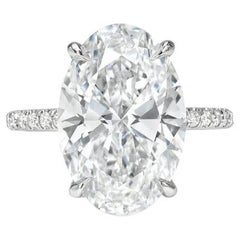 GIA zertifiziert 5,00 Karat FLAWLESS Klarheit E Farbe 18K Gold Solitär Ring