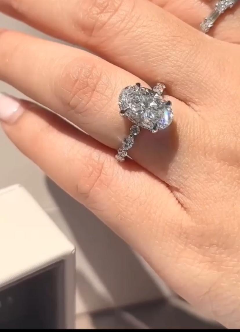 5 carat oval diamond ring