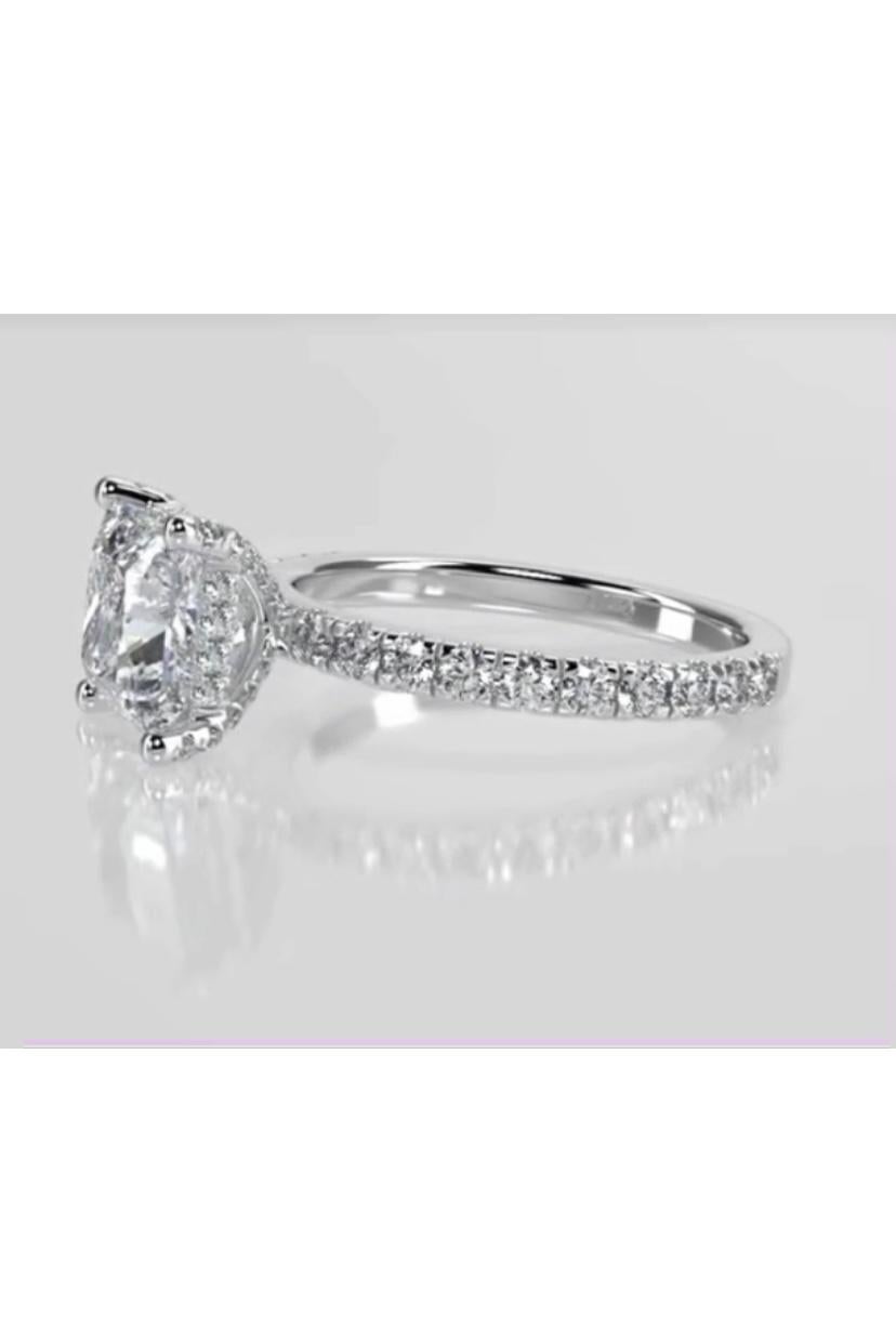 GIA Certified 5.00 Princess Cut Natural Diamond 18K Gold Solitarie Ring For Sale 1