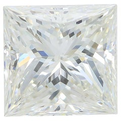 GIA zertifiziert 5,00ct Prinzessinnenschliff I VS2 lose oder in Solitär Ring gesetzt