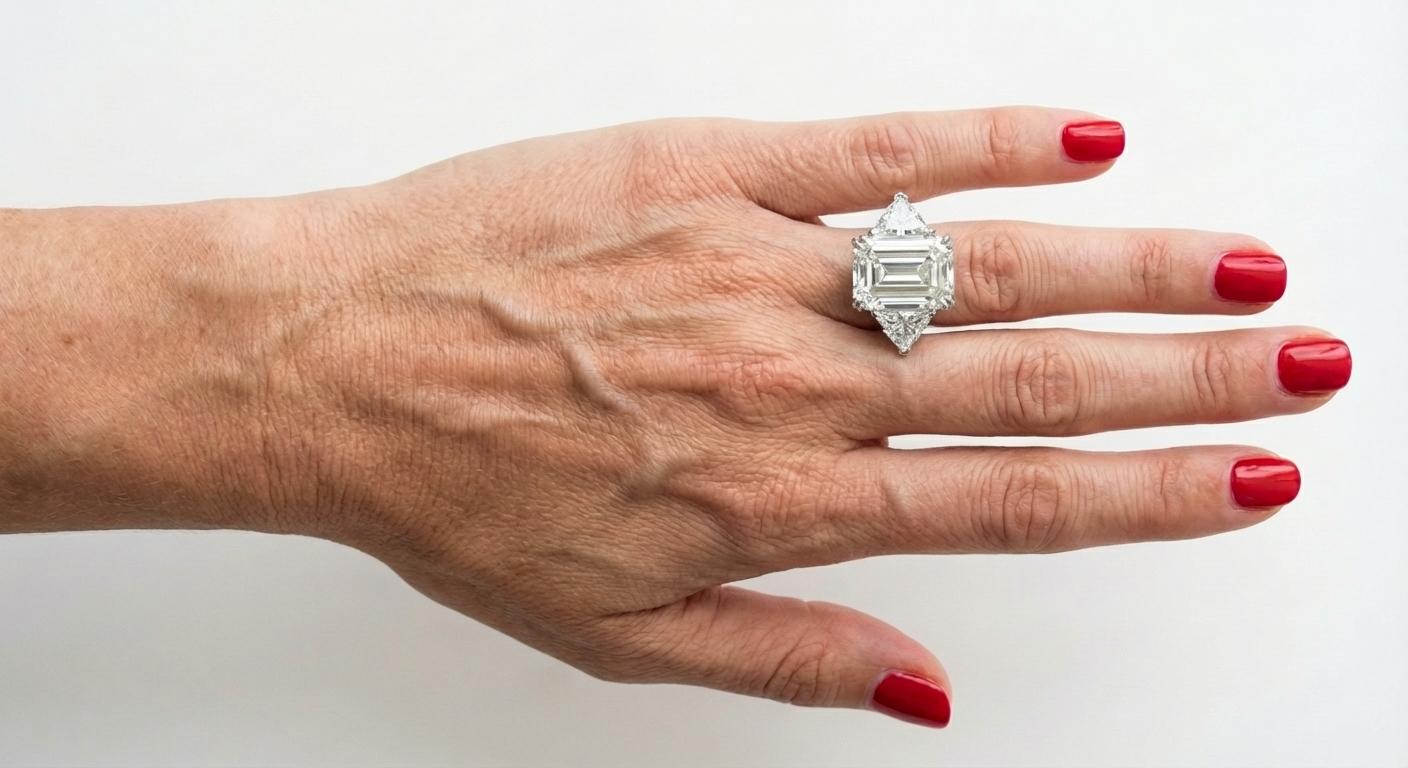 GIA Certified 5 Carat Emerald Diamond Engagement Ring D Color Flawless Clarity (anello di fidanzamento con diamante smeraldo di 5 carati) in vendita 1