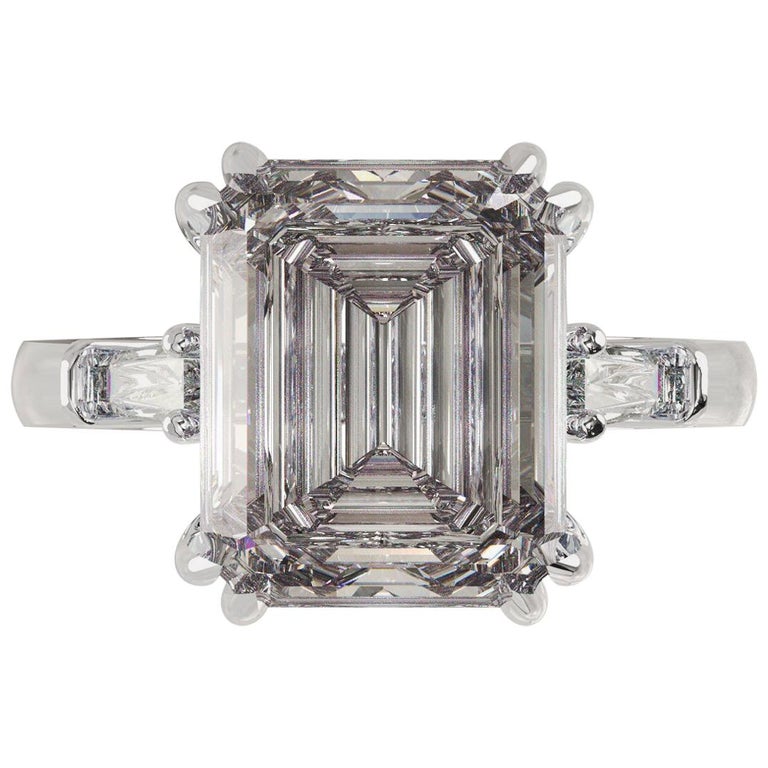Bague avec diamant taille émeraude de 2,50 carats certifié GIA, couleur I,  pureté VS2 - En vente sur 1stDibs