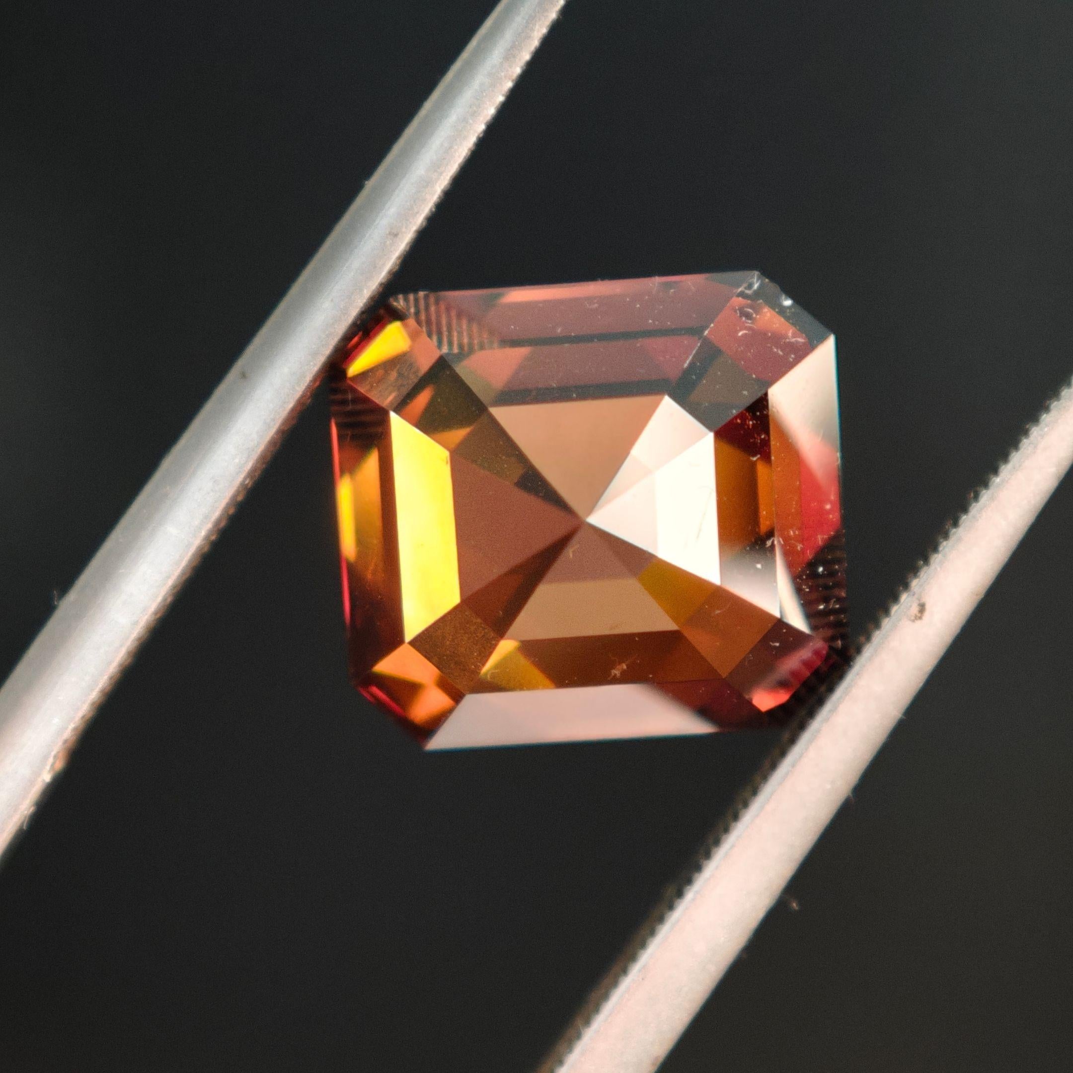 Diamant naturel certifié GIA de taille émeraude 5.01, de couleur orange brun foncé en vente 9