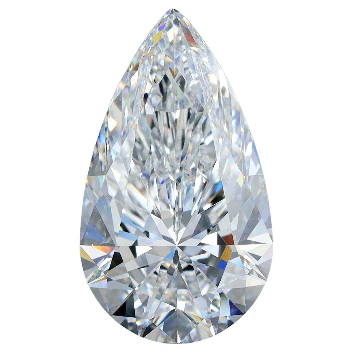 GIA Certified 5.01ct D SI1 Pear Diamond Loose or Set in Solitaire Ring (Bague solitaire) en vente