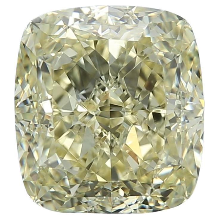 GIA Certified 5.01ct Fancy Yellow Cushion VS2 Loose or Set in Solitaire Ring