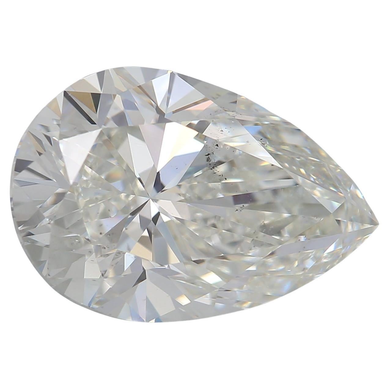 GIA Certified 5.01ct I SI1 Pear Diamond Loose or Set in Solitaire Ring