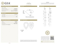 GIA Certified 5.01ct Pear Diamond I VVS2 Loose or Set in Solitaire Ring
