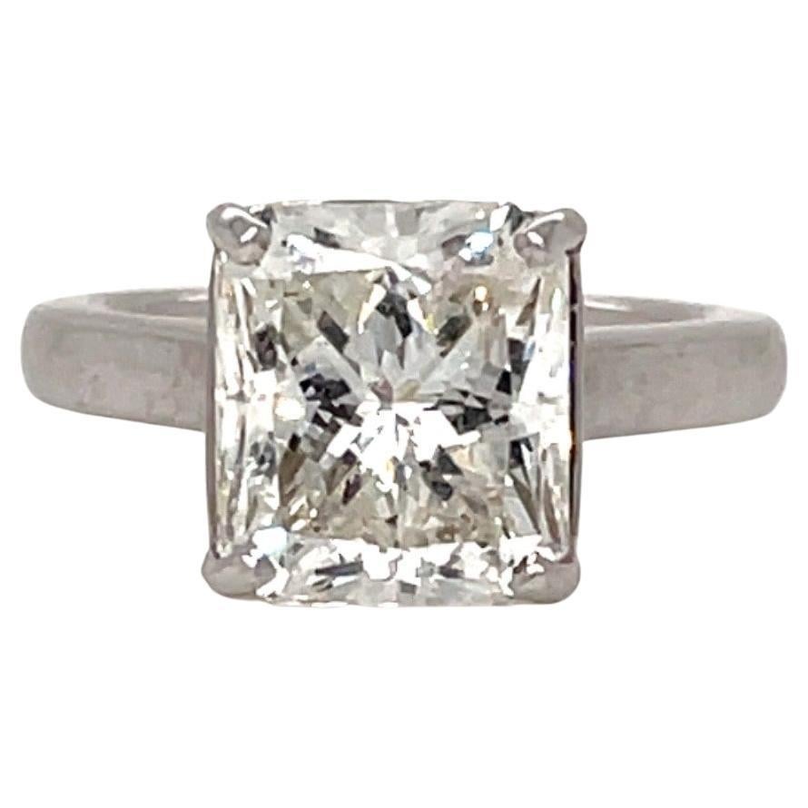GIA 5.01ct Natural Fancy Yellow Emerald Cut Diamond Engagement Ring VS1 For Sale at 1stDibs