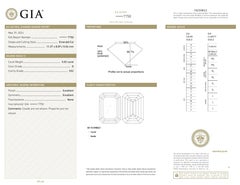 GIA Certified 5.02 Carat Emerald Cut Diamond Ring VS2 Clarity D Color
