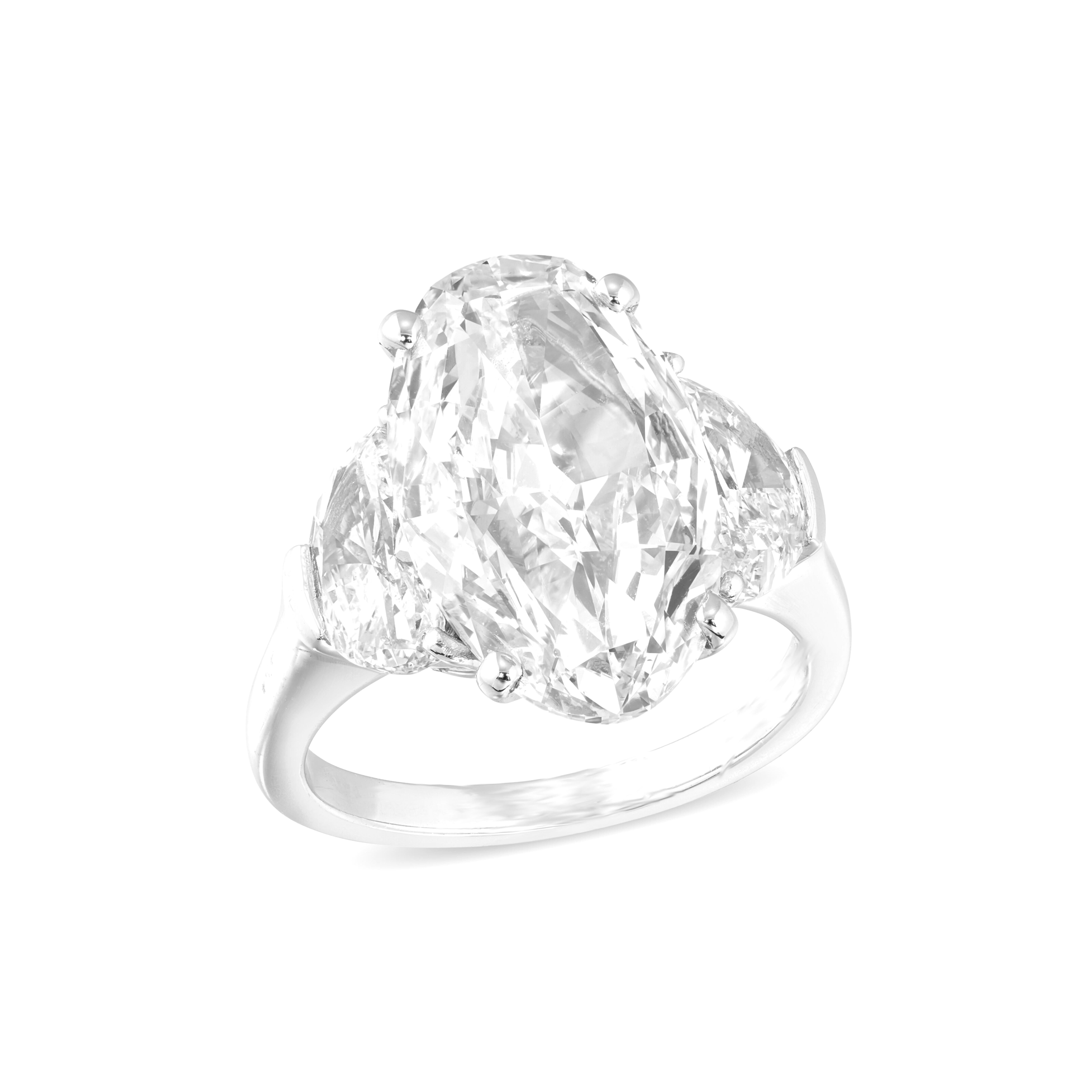 GIA zertifizierter 5,02 Karat F VS1 Ovaler Diamantring Damen im Angebot