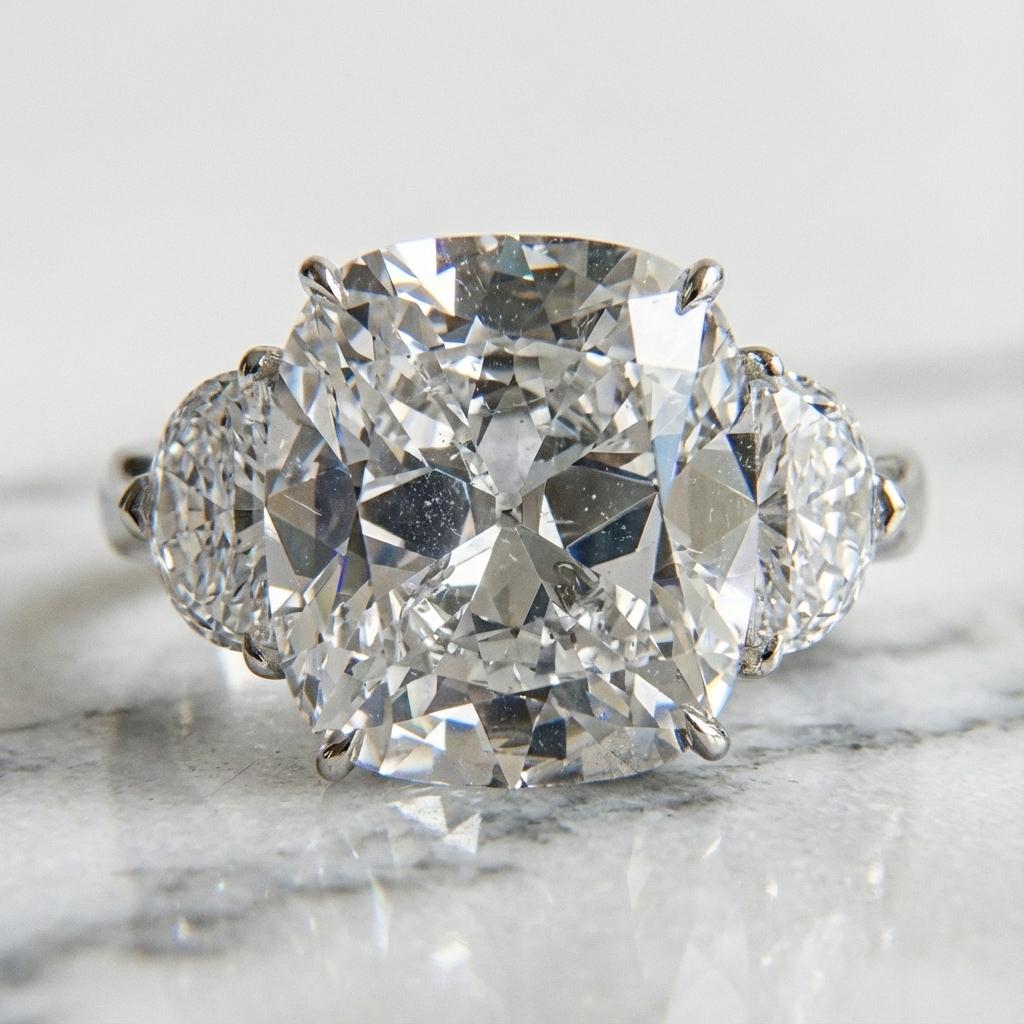 GIA-zertifizierter Brillantring mit 5,02 Karat aus alter Mine im Angebot 2