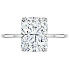 GIA Certified 5 Carat Radiant Cut Diamond Ring 