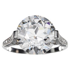 GIA Certified 5.02 Carat Siegelson Diamond Ring Belle Epoque Inspired 