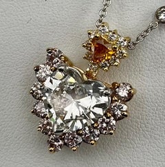 GIA Certified 5.02Ct Heart Shape Diamond Pendant
