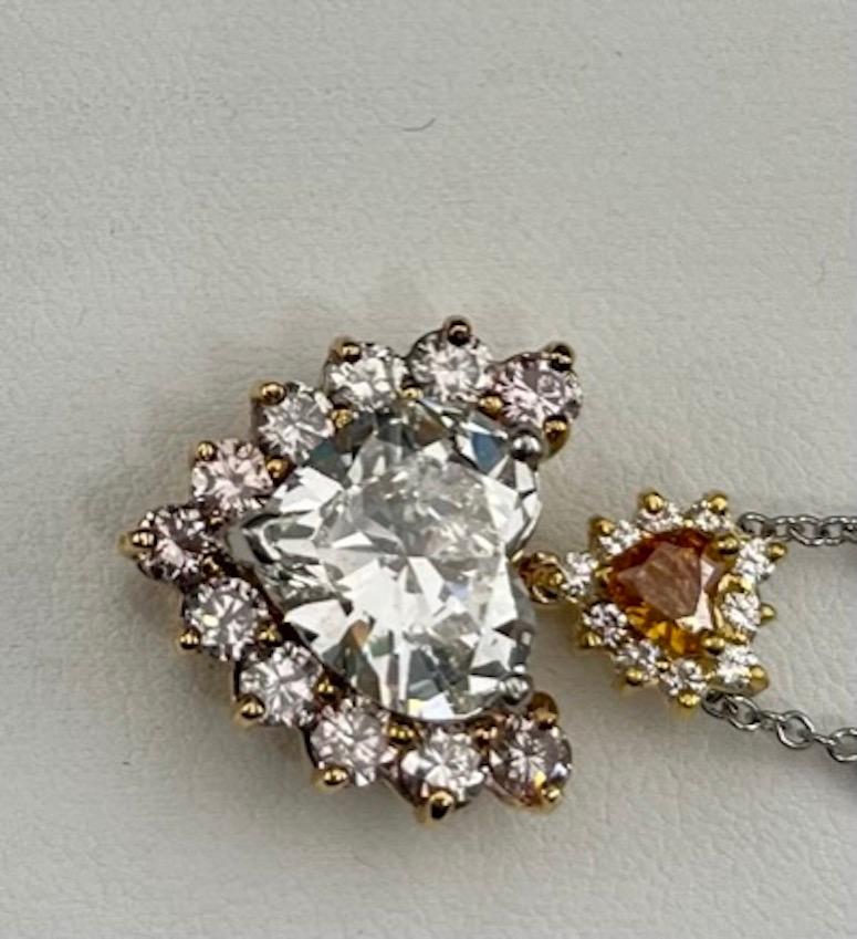 Ciondolo con diamante a forma di cuore certificato GIA da 5,02 carati In condizioni Nuovo in vendita a San Diego, CA