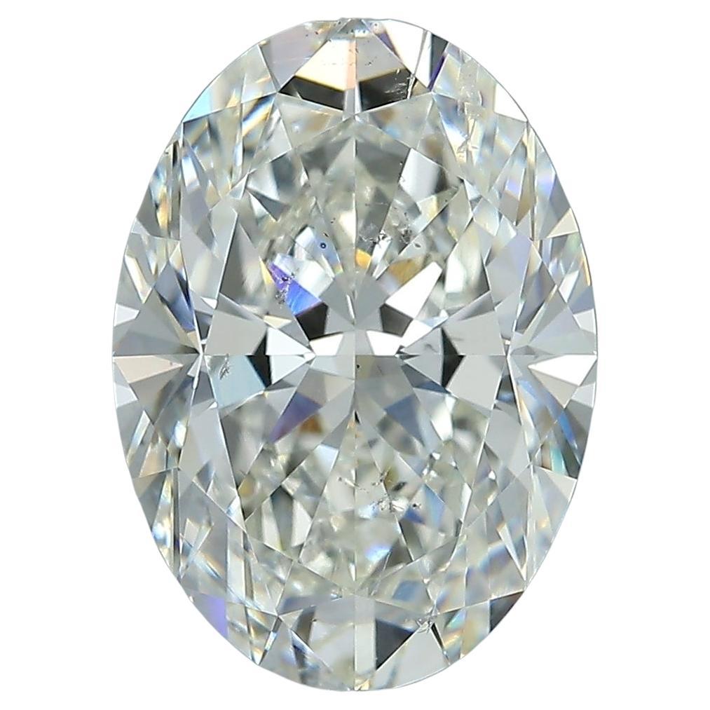 Diamante ovale certificato GIA 5,02ct J SI2 sciolto o incastonato in un anello solitario