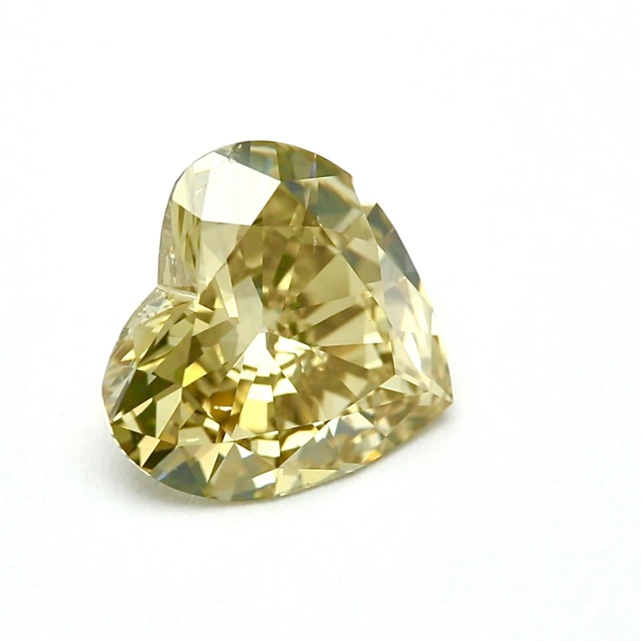 Women's or Men's GIA Certified - 5.03 Fancy Brownish Greenish Yellow Diamond For Sale