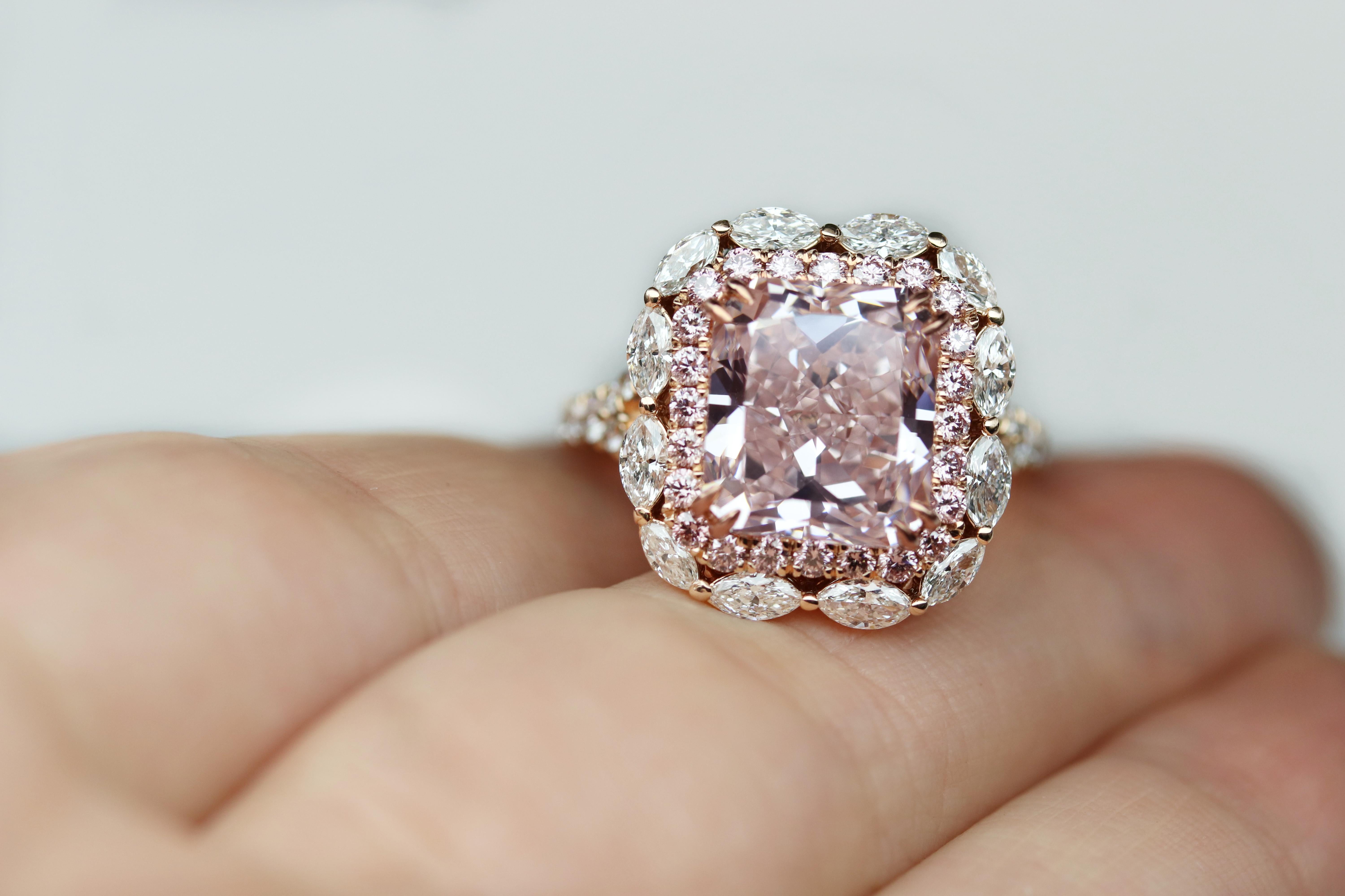 Rosmah pink shop diamond ring