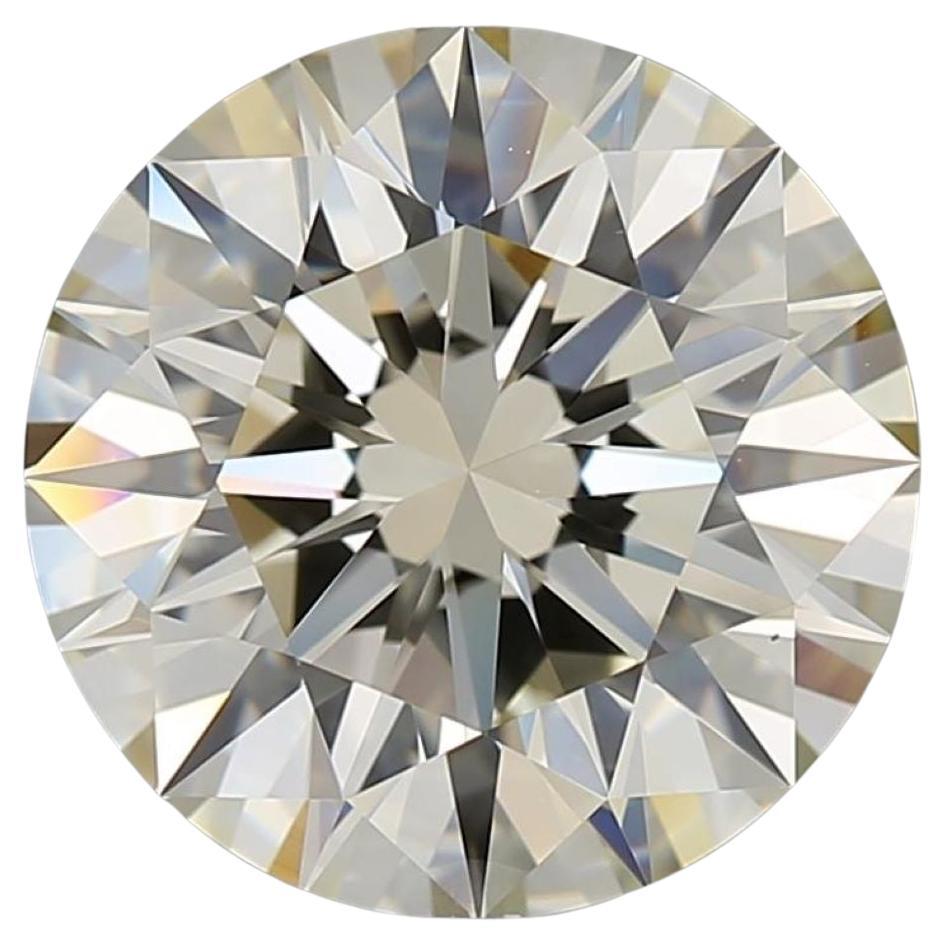 Diamante sfuso a taglio rotondo certificato GIA da 5,04 carati, colore O-P, purezza VS2