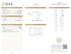 GIA zertifiziert 5,04ct E IF Smaragdschliff Diamant lose oder in Solitär-Ring gesetzt