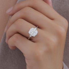 GIA Certified 5.01 Carat Cushion Cut Diamond Ring in Platinum with trillion