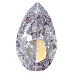 GIA Certified 1.01 Carat Fancy Pear Brilliant Cut Light Purplish Pink Diamond