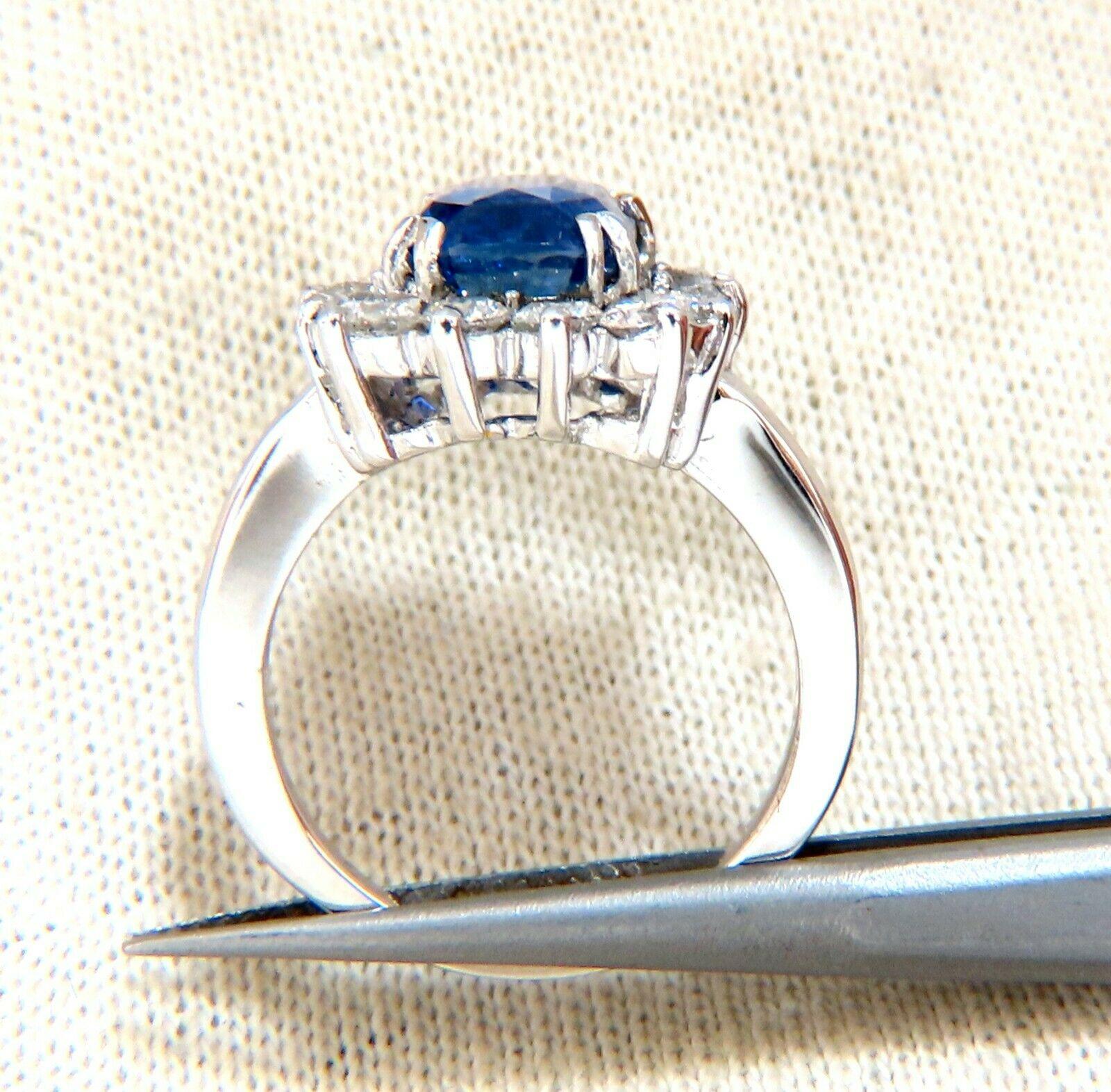GIA-zertifizierter 5,05 Karat natürlicher unerhitzter Saphir-Diamant-Ring mit Farbwechsel (Rundschliff) im Angebot