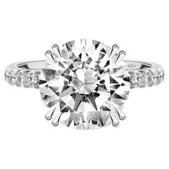 GIA Certified 5.05ct Round Brilliant Cut Engagement Ring