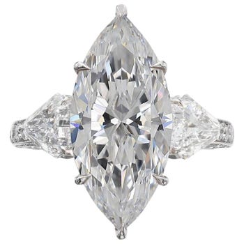 5.07-Carat D Internally Flawless Marquise Brilliant Diamond Ring, 2024