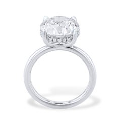 GIA Certified 5.07 Carat Handmade Solitaire Diamond Platinum Engagement Ring