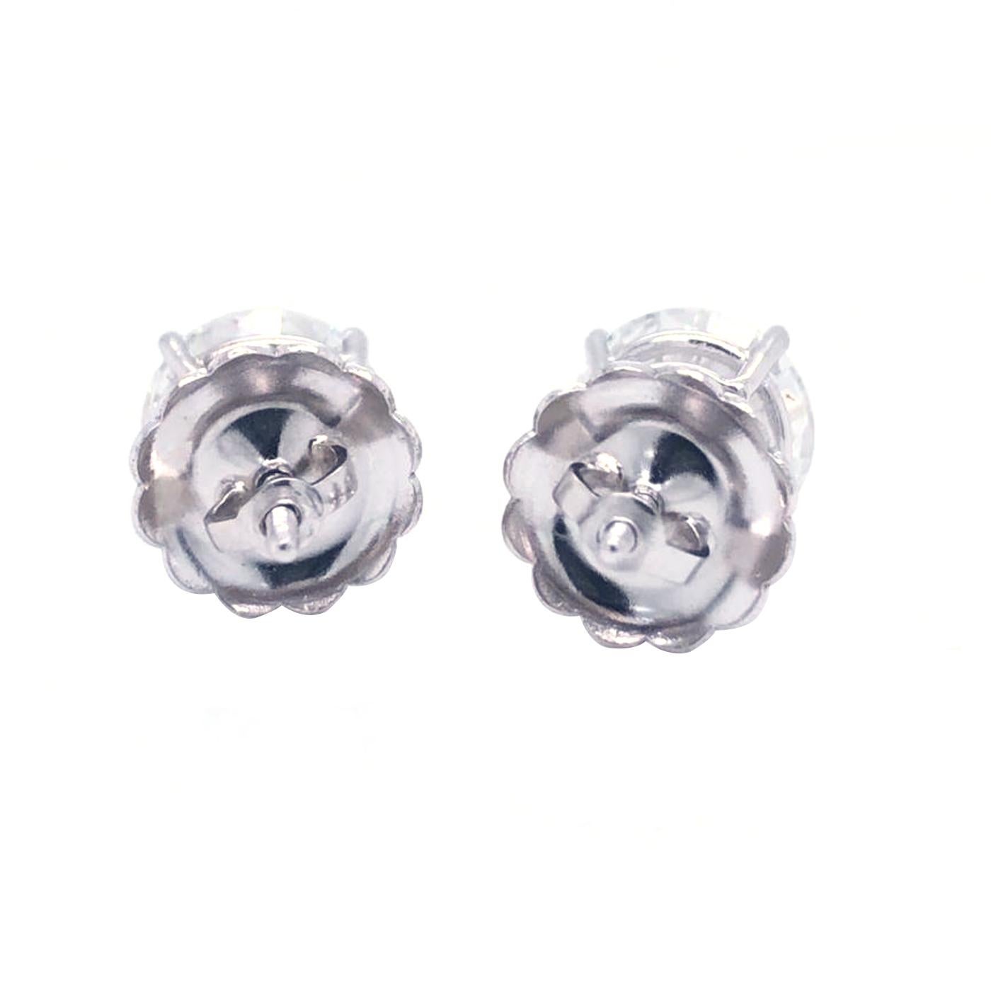 GIA Certified 5.08 Carat Diamond Stud Earrings Round Cut 18K Gold Si1 Clarity 3