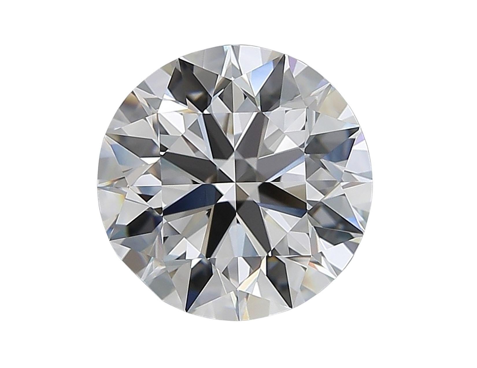 Contemporary GIA Certified 5.23 Carat Round Cut Diamond F Color VVS1 Clarity Solitaire Ring For Sale