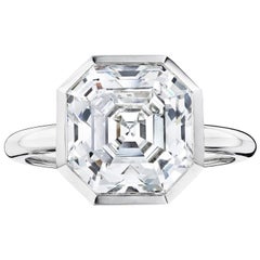 GIA-zertifizierter 5,09 Karat Diamant- und Platinring von Siegelson