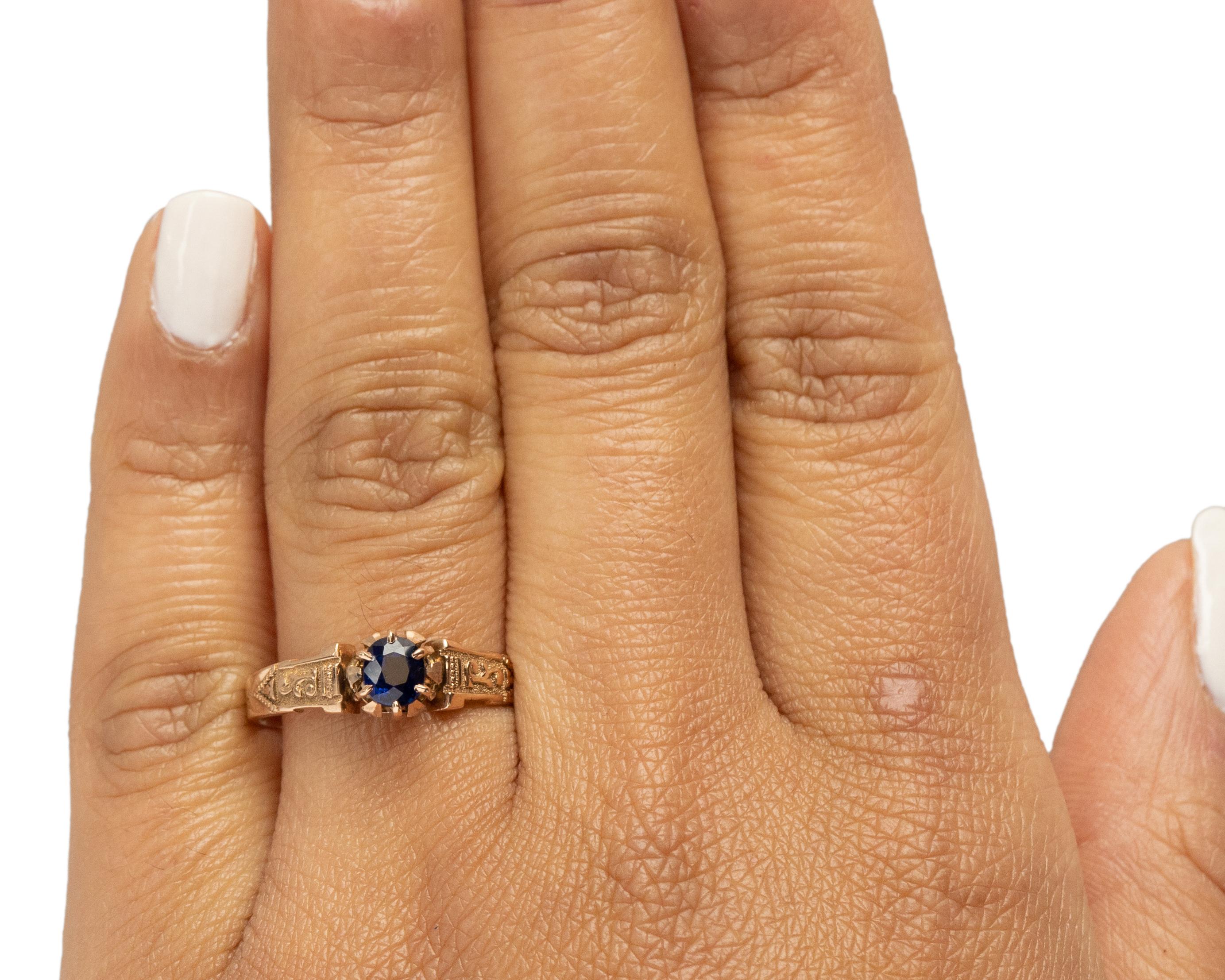 Women's GIA Certified .51 Carat Edwardian Diamond Platinum Engagement Ring For Sale